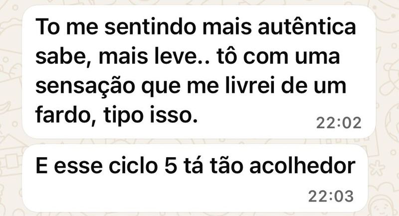 Print de depoimento sobre a Reprogramação Mental